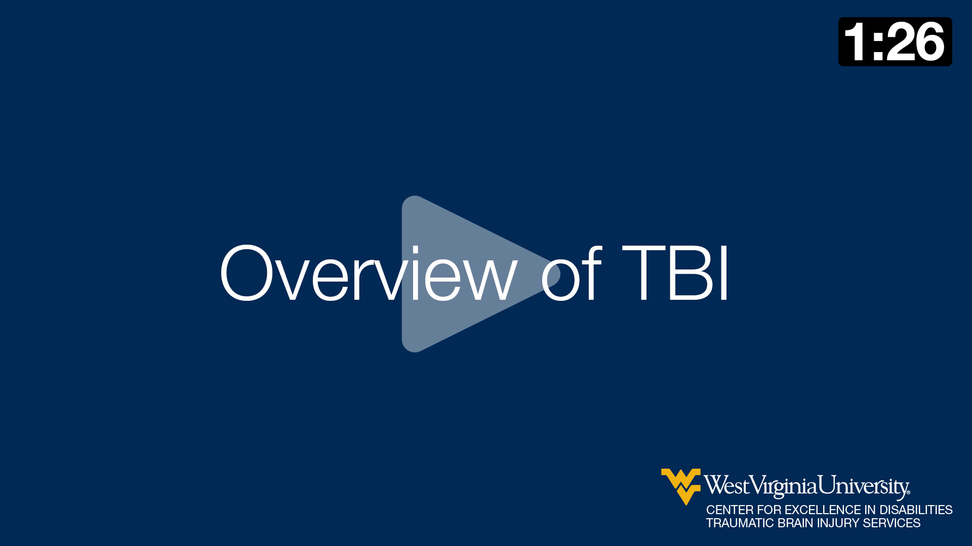 Overview of Traumatic Brain Injury (TBI)