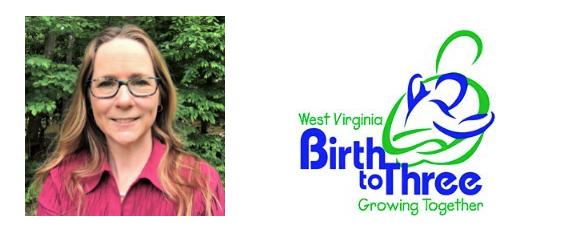 a photo of Jennifer Lincoln and the West Virginia Birth to Three logo